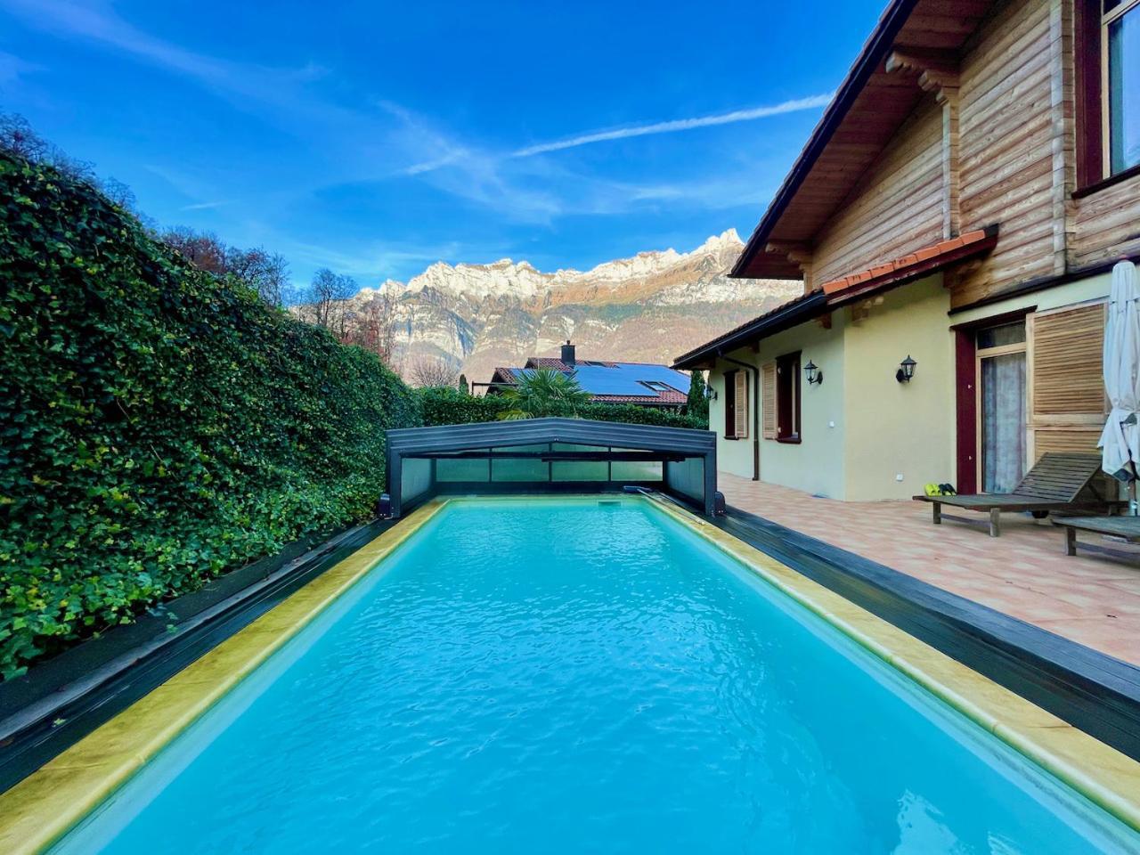Doodle's Luxury Chalet -Walensee - Flumserberg - Churfirsten - Heidiland - Pool - Sauna Mols Exterior foto