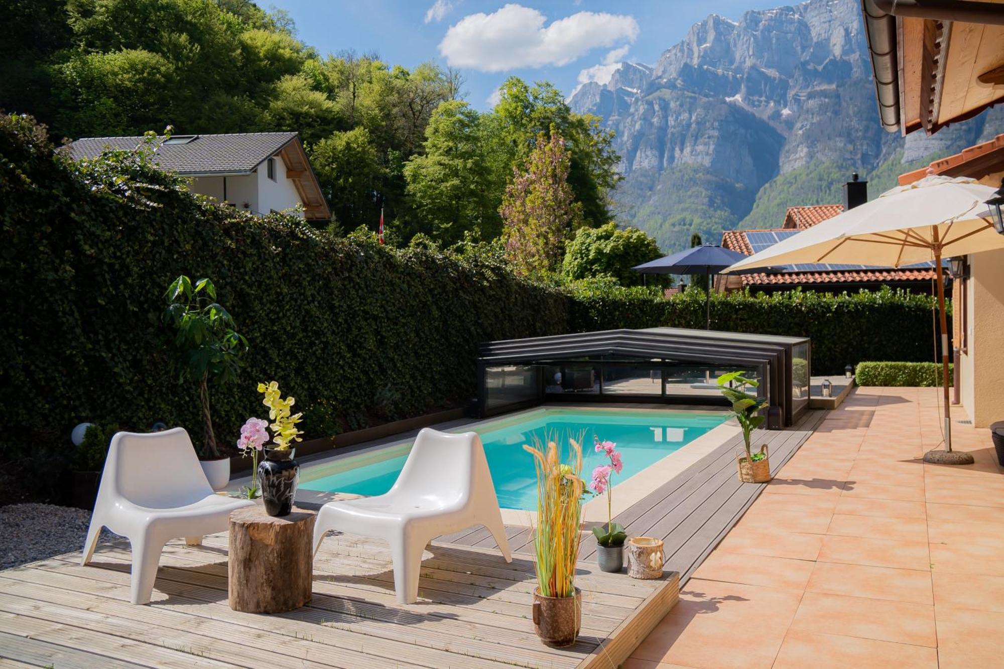 Doodle's Luxury Chalet -Walensee - Flumserberg - Churfirsten - Heidiland - Pool - Sauna Mols Exterior foto
